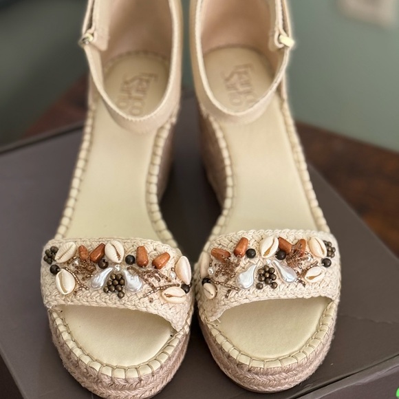 Franco Sarto Clemensshl Espadrille Sandals with Ankle Straps SZ 9.5 NEW - Picture 2 of 6